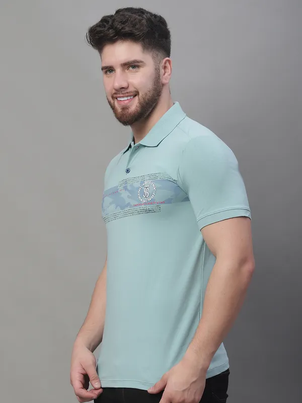 Men_Printed_Sea_Green_Cotton_Lycra_Polo_Neck_T-Shirt