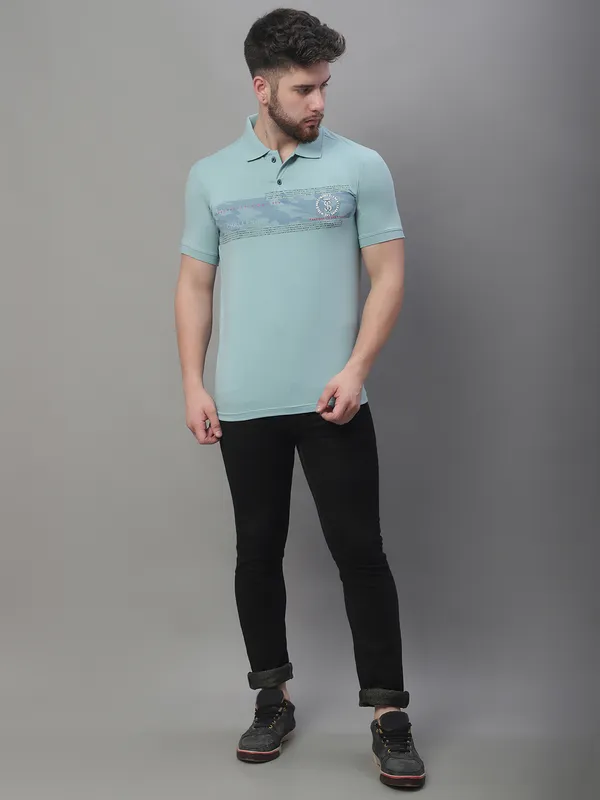 Men_Printed_Sea_Green_Cotton_Lycra_Polo_Neck_T-Shirt