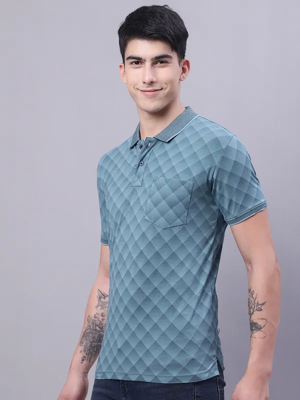 Men_Printed_Polo_Neck_Cotton_Lycra_T-Shirt_With_Pocket