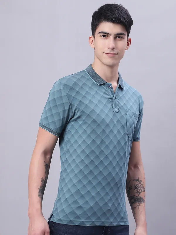Men_Printed_Polo_Neck_Cotton_Lycra_T-Shirt_With_Pocket