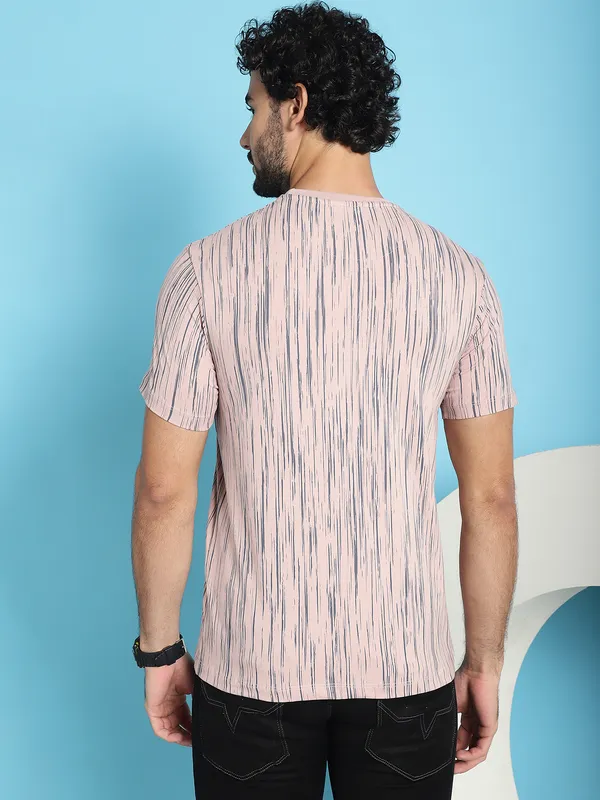 Venitian_Men_Printed_Round_Neck_Pink_Cotton_Lycra_T-Shirt