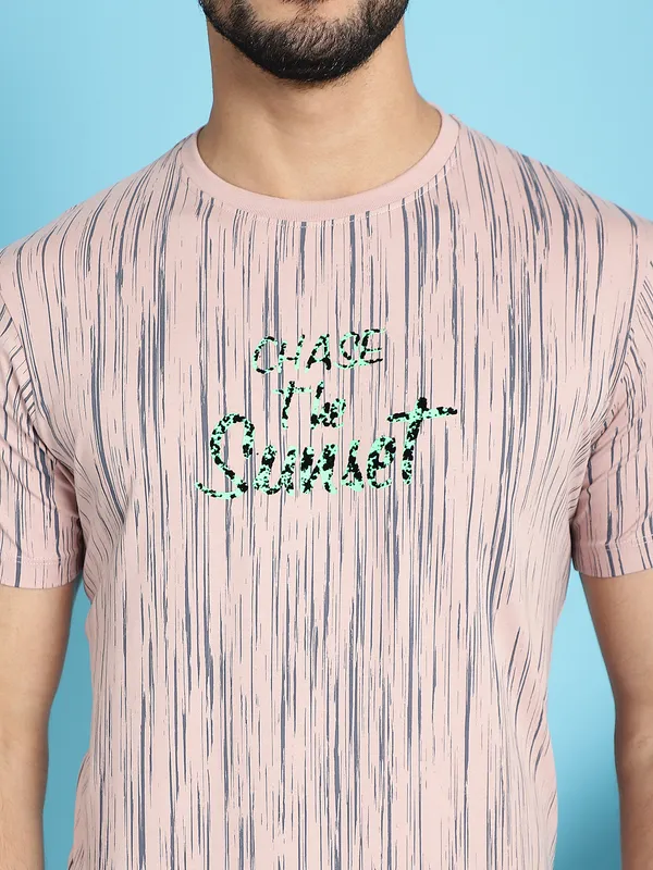 Venitian_Men_Printed_Round_Neck_Pink_Cotton_Lycra_T-Shirt