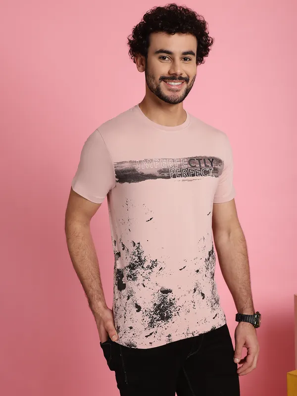 Venitian_Men_Printed_Round_Neck_Pink_Cotton_Lycra_T-Shirt