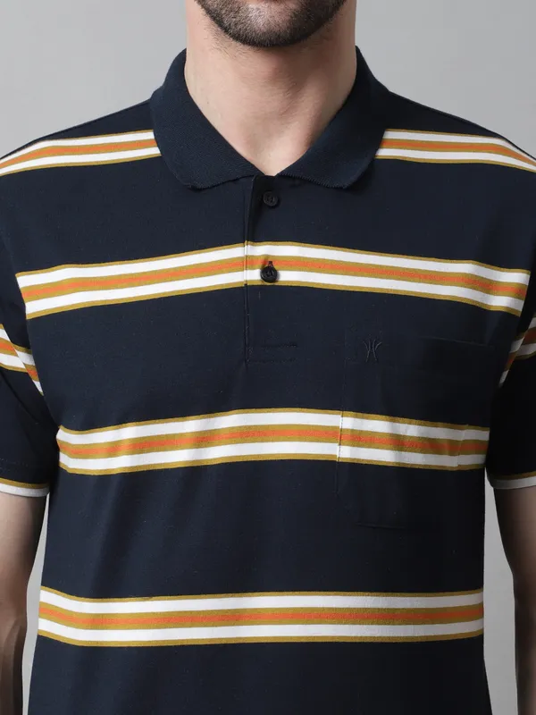 Men_Striped_Polo_Neck_Cotton_Blend_Navy_T-Shirt_With_Pocket