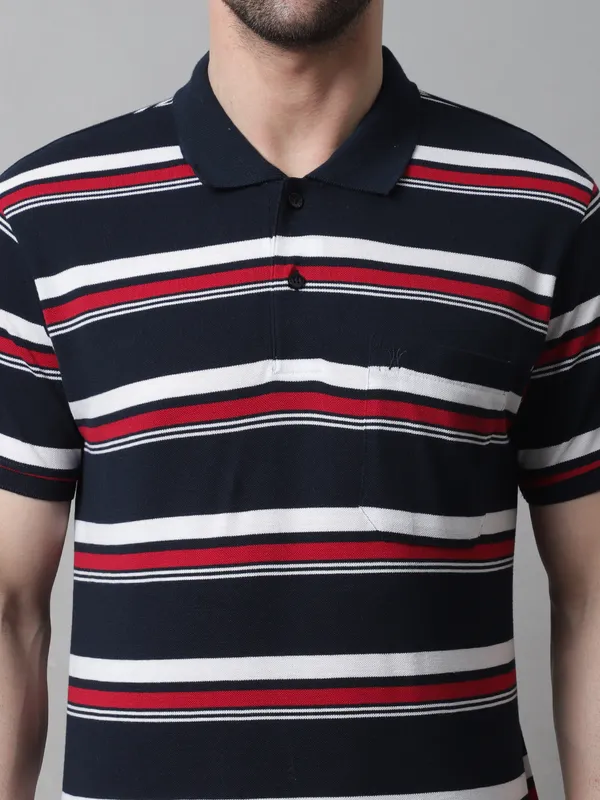Men_Striped_Polo_Neck_Navy_T-Shirt_With_Pocket