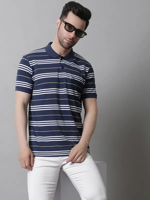 Men_Striped_Polo_Neck_Indigo_T-Shirt_With_Pocket