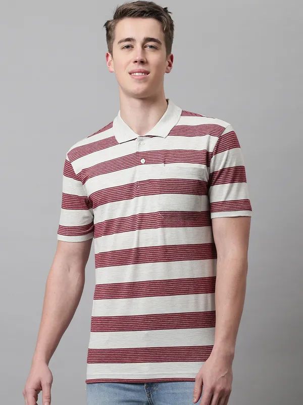 Men_Striped_Polo_Neck_Off_White_T-Shirt_With_Pocket
