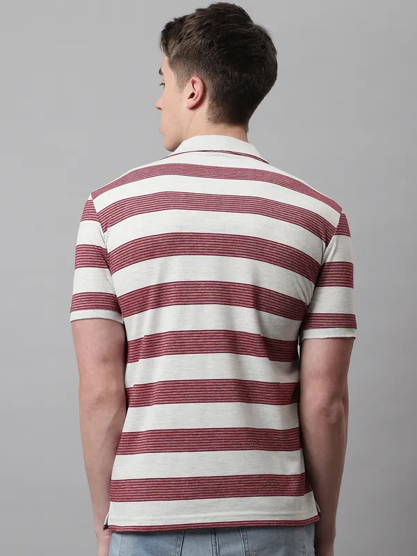 Men_Striped_Polo_Neck_Off_White_T-Shirt_With_Pocket