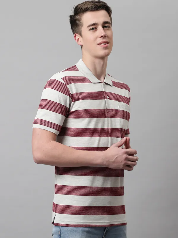 Men_Striped_Polo_Neck_Off_White_T-Shirt_With_Pocket