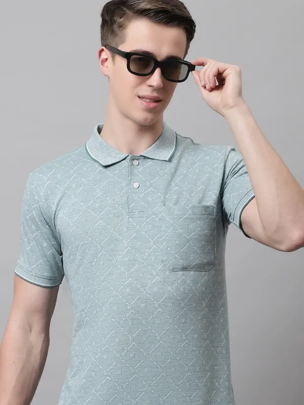 Men_Self_Design_Polo_Neck_Laurel_T-Shirt_With_Pocket