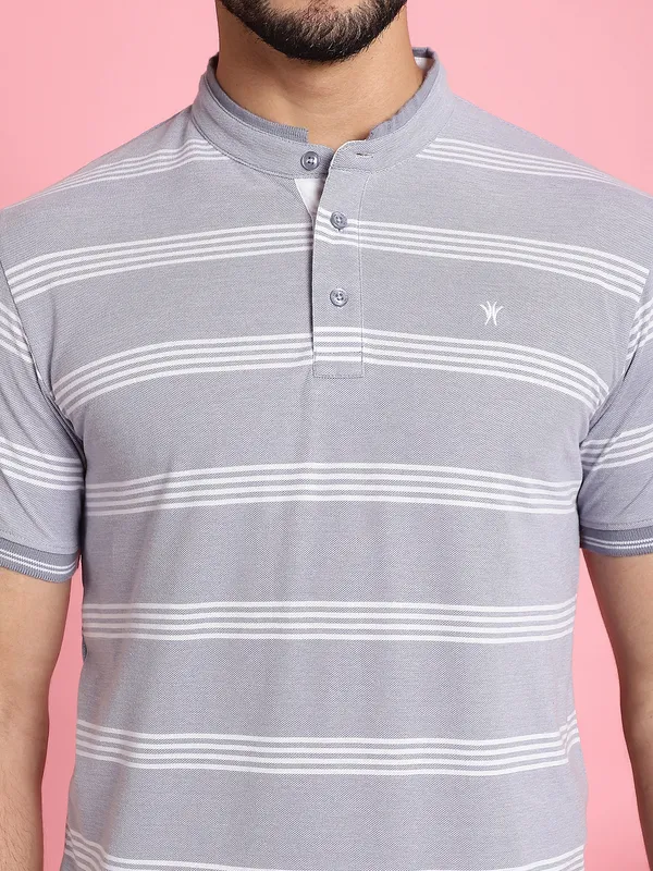 Venitian_Men_Henley_Neck_Striped_Cotton_Light_Grey_T-Shirt