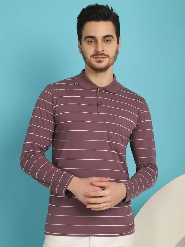 Venitian_Men_Striped_Polo_Neck_Full_Sleeves_Onion_T-Shirt_Wih_Pocket