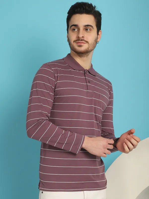 Venitian_Men_Striped_Polo_Neck_Full_Sleeves_Onion_T-Shirt_Wih_Pocket
