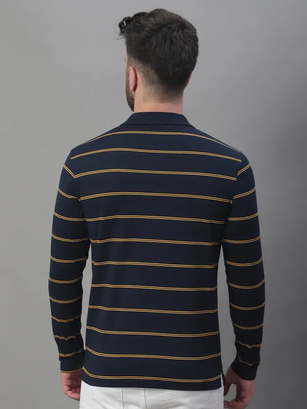 Men_Striped_Polo_Neck_Full_Sleeves_Navy_Shirt_With_Pocket