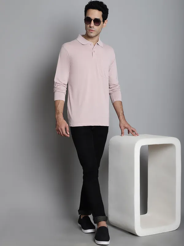 Men_Full_Sleeve_Polo_Neck_T-Shirt_With_Pocket
