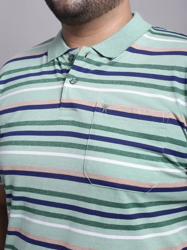 Men_Plus_Size_Striped_Polo_Neck_Cotton_T-Shirt_With_Pocket