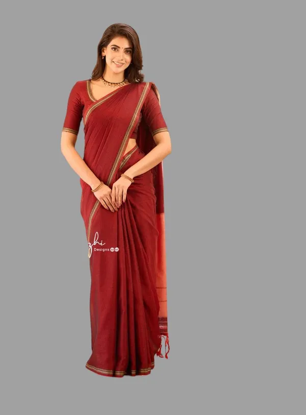 Elegant_Ma_Mroonarayanapet_Cotton_Saree_with_Blouse_Piece_-_Timeless_Tradition"