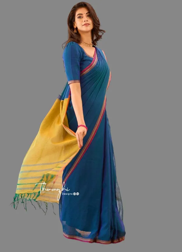 Elegant__Narayanapet_Cotton_Saree_with_Blouse_Piece_-_Timeless_Tradition"