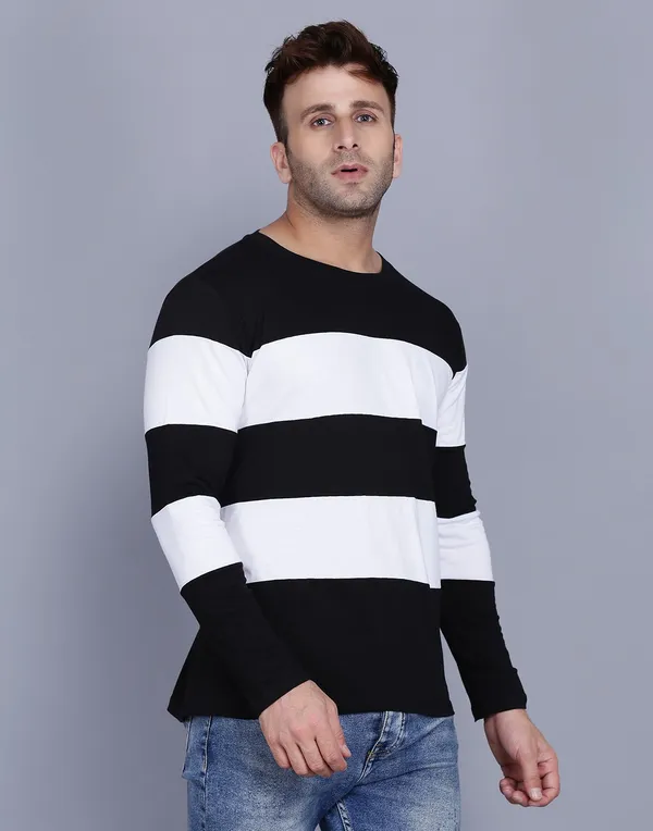 Men_Colorblock_Round_Neck_Cotton_Blend_Black_T-Shirt