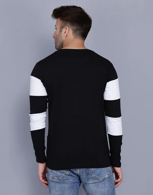 Men_Colorblock_Round_Neck_Cotton_Blend_Black_T-Shirt