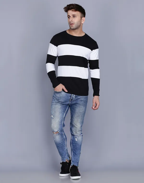 Men_Colorblock_Round_Neck_Cotton_Blend_Black_T-Shirt