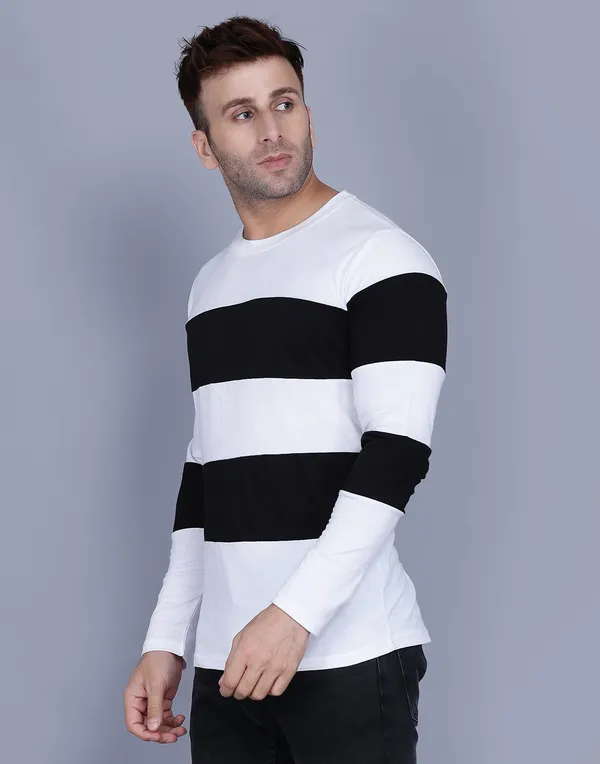 Men_Colorblock_Round_Neck_Cotton_Blend_White_T-Shirt