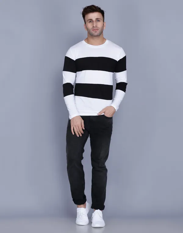 Men_Colorblock_Round_Neck_Cotton_Blend_White_T-Shirt