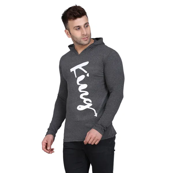 Dark_Grey_Men's_T-shirt_Cotton_Print_Hooded_Neck