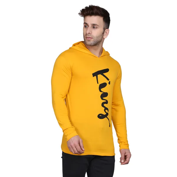Mustard_Cotton_Men's_T-shirt_Print_Hooded_Neck