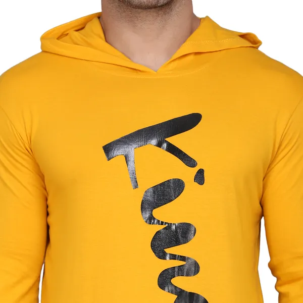 Mustard_Cotton_Men's_T-shirt_Print_Hooded_Neck