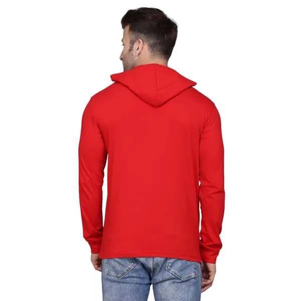 Red_Cotton_Print_Hooded_Neck_Men's_T-shirt