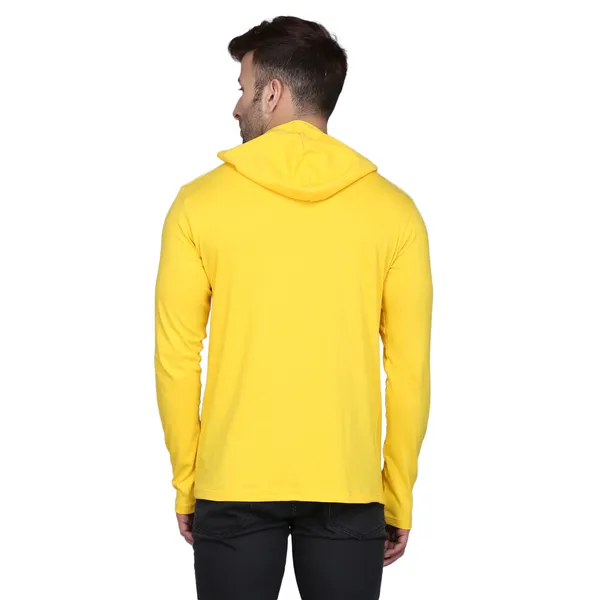 Yellow_Cotton_Men's_T-shirt_Print_Hooded_Neck
