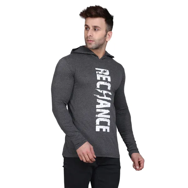 Dark_Grey_Men's_T-shirt_Cotton_Print_Hooded_Neck