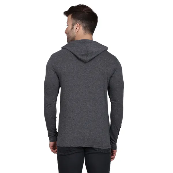 Dark_Grey_Men's_T-shirt_Cotton_Print_Hooded_Neck