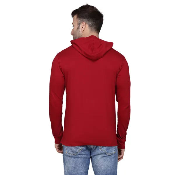 Maroon_Cotton_Men's_T-shirt_Print_Hooded_Neck