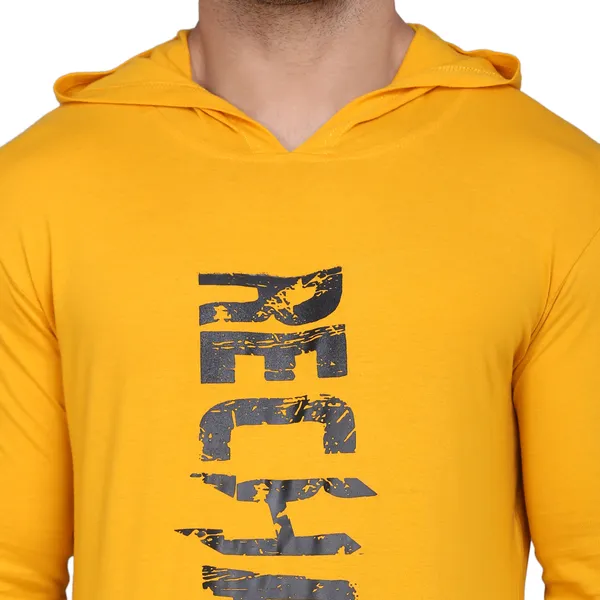 Mustard_Cotton_Men's_T-shirt_Print_Hooded_Neck