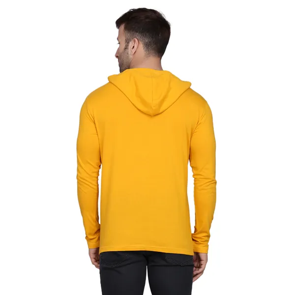 Mustard_Cotton_Men's_T-shirt_Print_Hooded_Neck