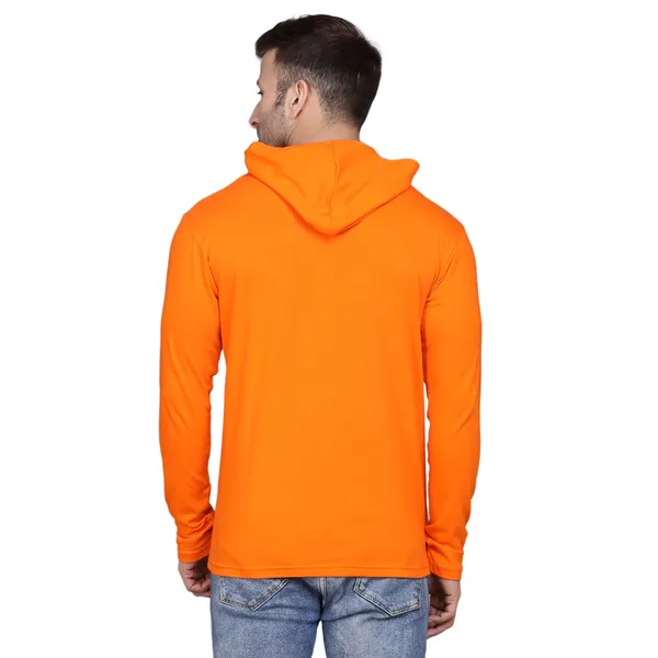 Orange_Cotton_Men's_T-shirt_Print_Hooded_Neck