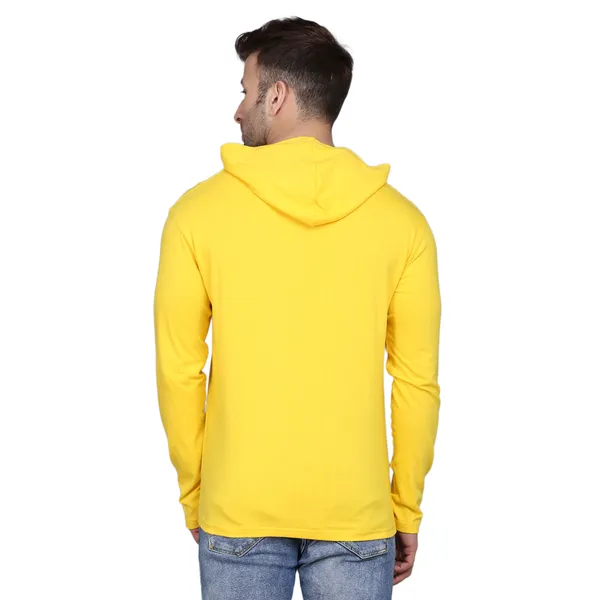 Yellow_Cotton_Men's_T-shirt_Print_Hooded_Neck