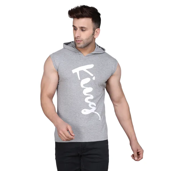 Grey_Cotton_Men's_T-shirt_Print_Hooded_Neck