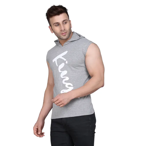 Grey_Cotton_Men's_T-shirt_Print_Hooded_Neck