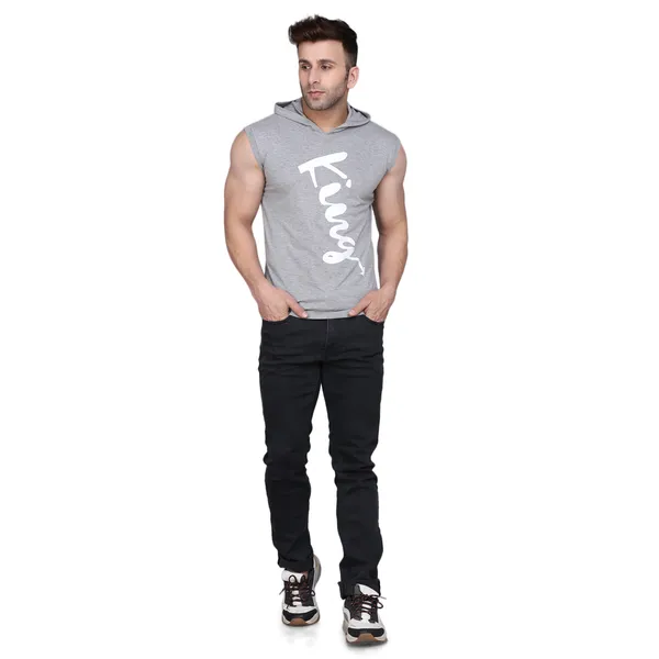 Grey_Cotton_Men's_T-shirt_Print_Hooded_Neck