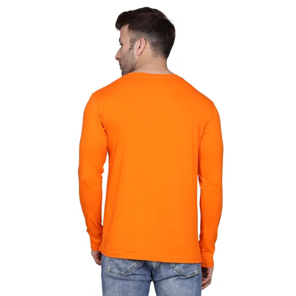 Orange_Cotton_Men's_T-shirt_Print_Round_Neck