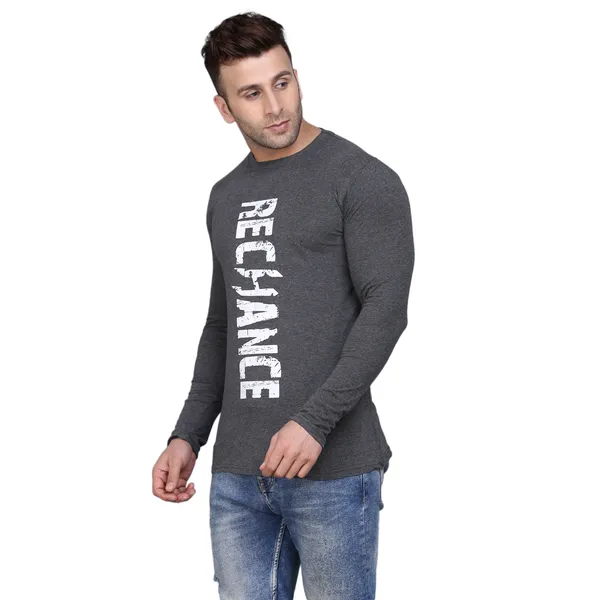 Dark_Grey_Cotton_Men's_T-shirt_Print_Round_Neck