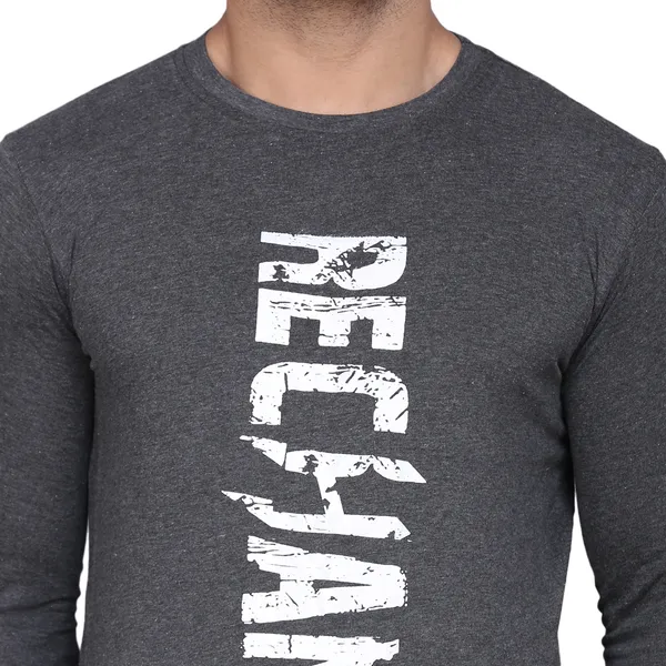 Dark_Grey_Cotton_Men's_T-shirt_Print_Round_Neck