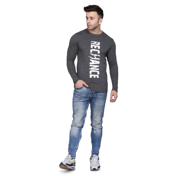 Dark_Grey_Cotton_Men's_T-shirt_Print_Round_Neck