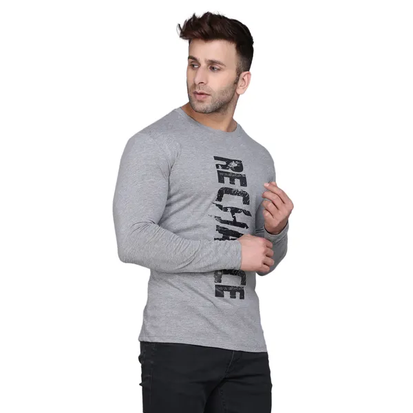 Grey_Cotton_Men's_T-shirt__Print_Round_Neck