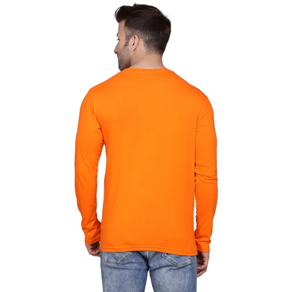 Orange_Cotton_Men's_T-shirt_Print_Round_Neck