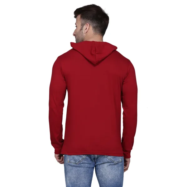 Maroon_Cotton_Men's_T-shirt_Print_Hooded_Neck