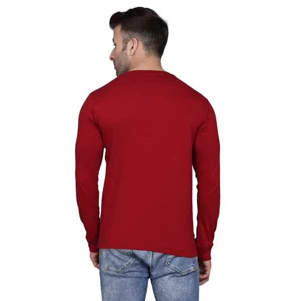 Maroon_Cotton_Print_Round_Neck_Men's_T-shirt